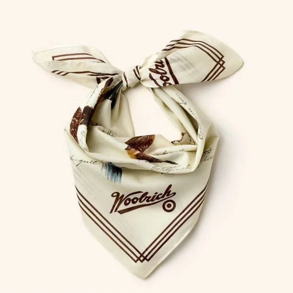 Woolrich x Target Cream Bird Motif Bandana - Picture 3 of 8